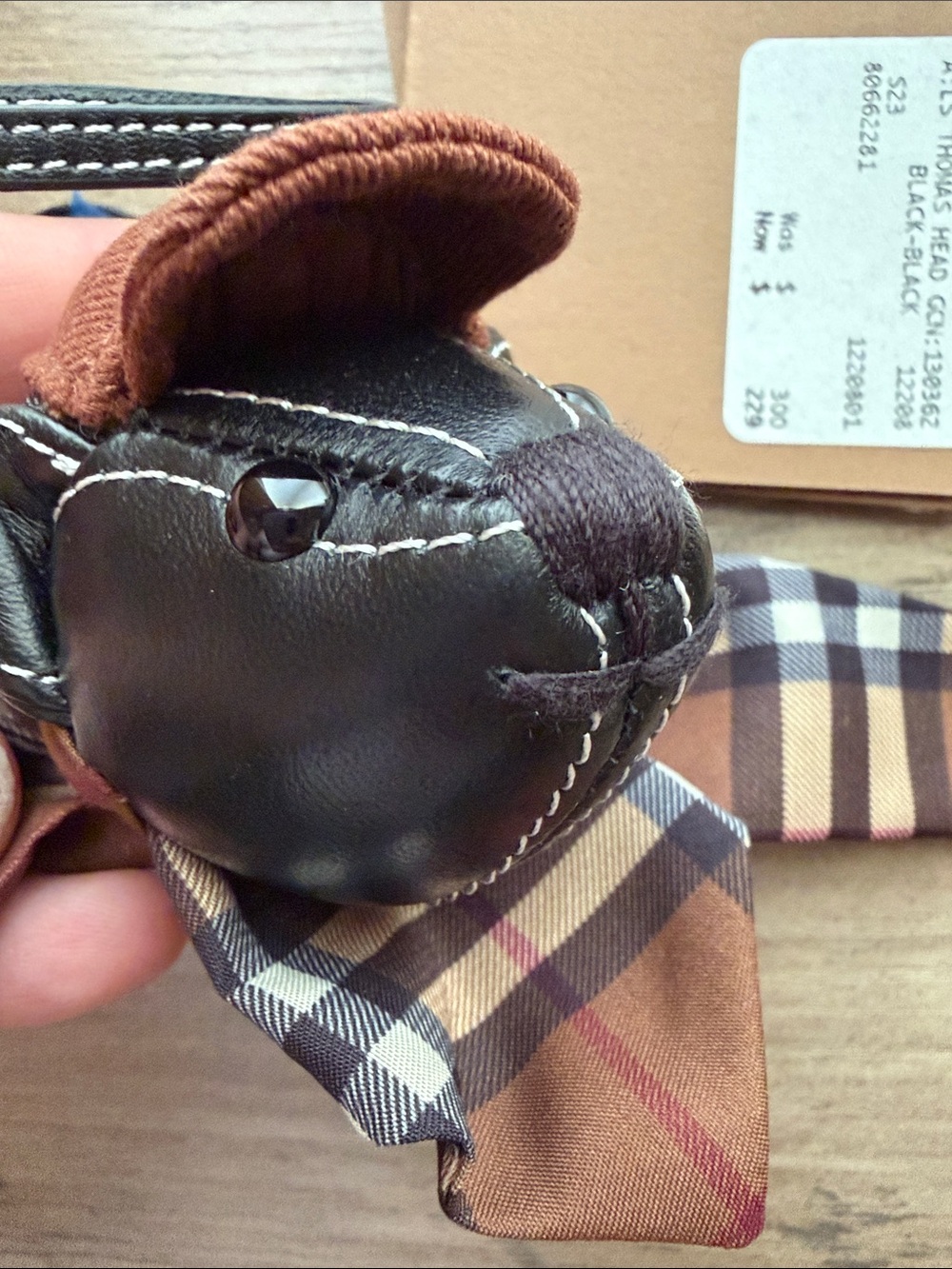 NWT Burberry Thomas Bear Giant Check Charm - Picture 6 of 6